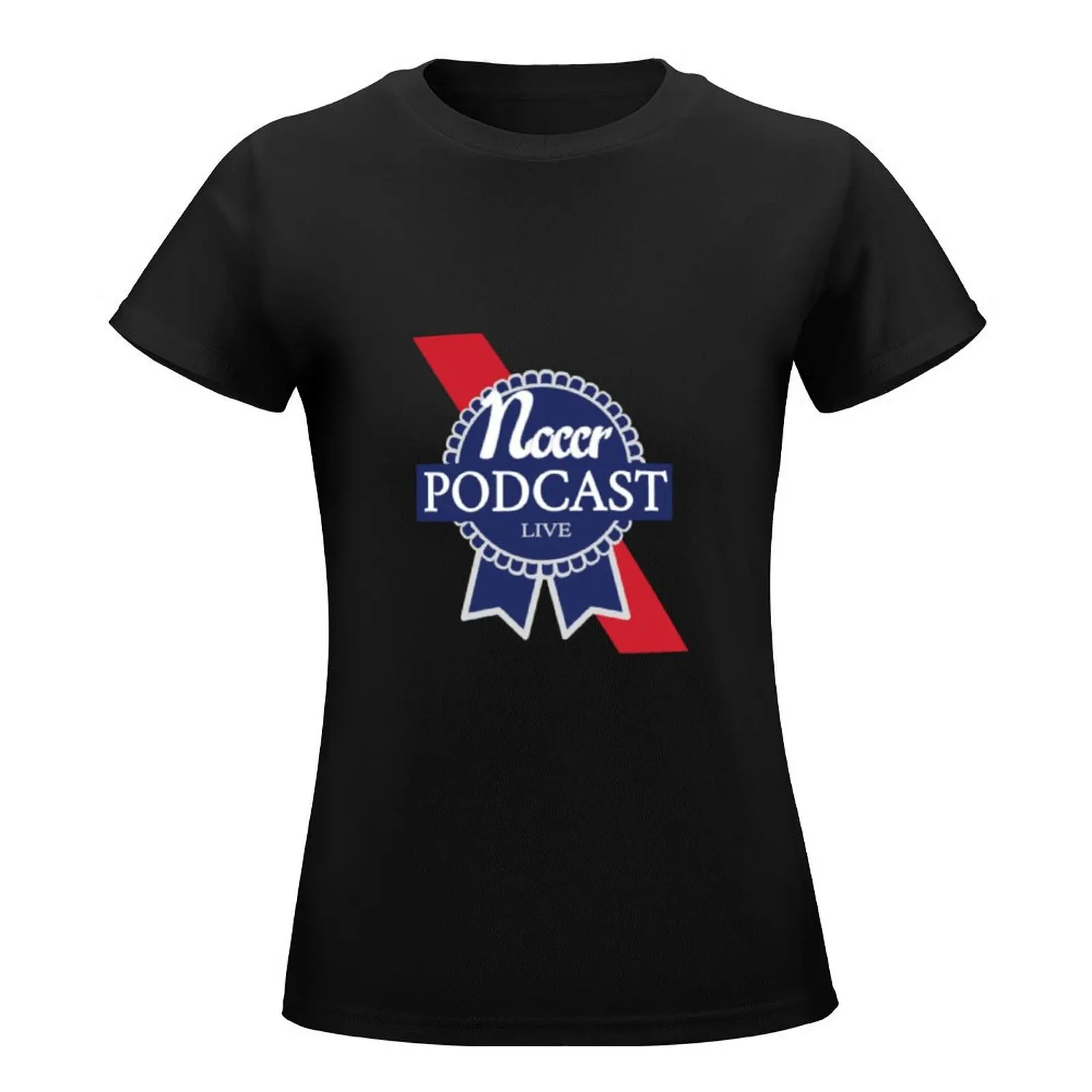 Blue Ribbon Podcast T-Shirt Short sleeve tee cute tops Female clothing shirts graphic tees Women's tee shirt