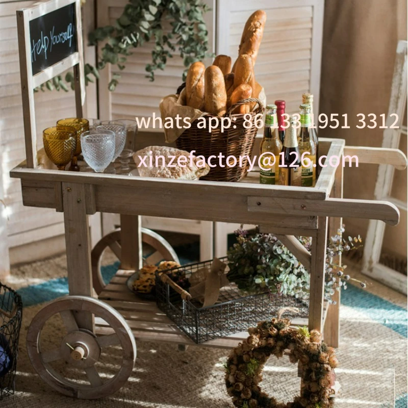 رف عائم خشبي عتيق أمريكي قابل للتخصيص لمتجر الزهور رف عرض مزخرف