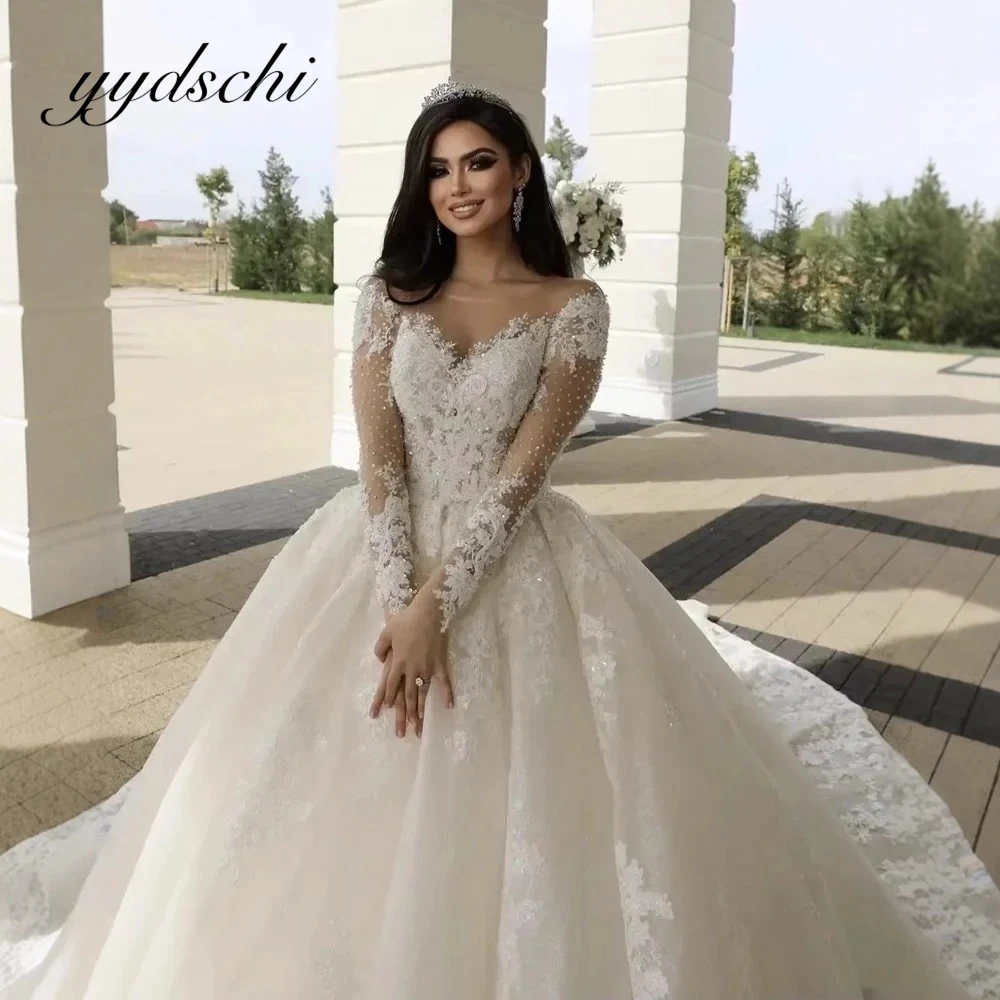 

Customized Sexy Sweetheart Appliques Bridal Gowns Long Sleeves Wedding Dress novias vestidos свадебные платье
