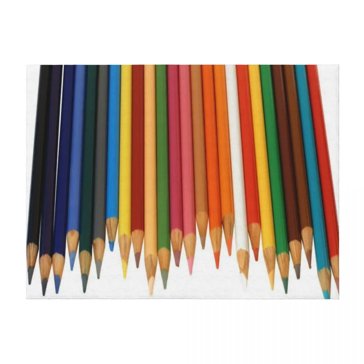 

Coloured Pencils Isolated On White Throw Blanket Decorative Beds Decorative Sofas Quilt Extra Large Throw Blankets