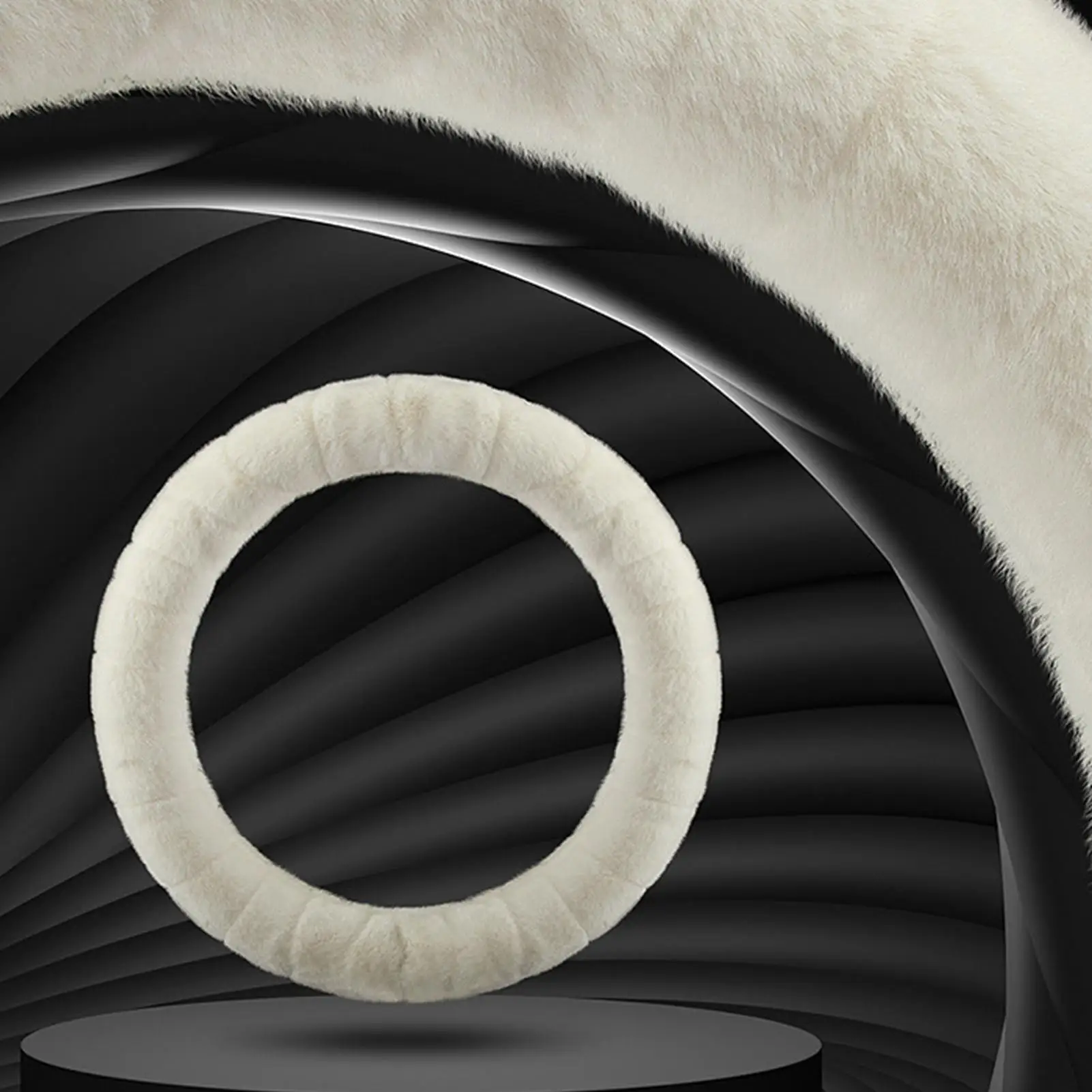 

Steering Wheel Cover Women Soft Winter Automotive Interior Decoration Protector Winter Velvet Covers For Steering Wheel For