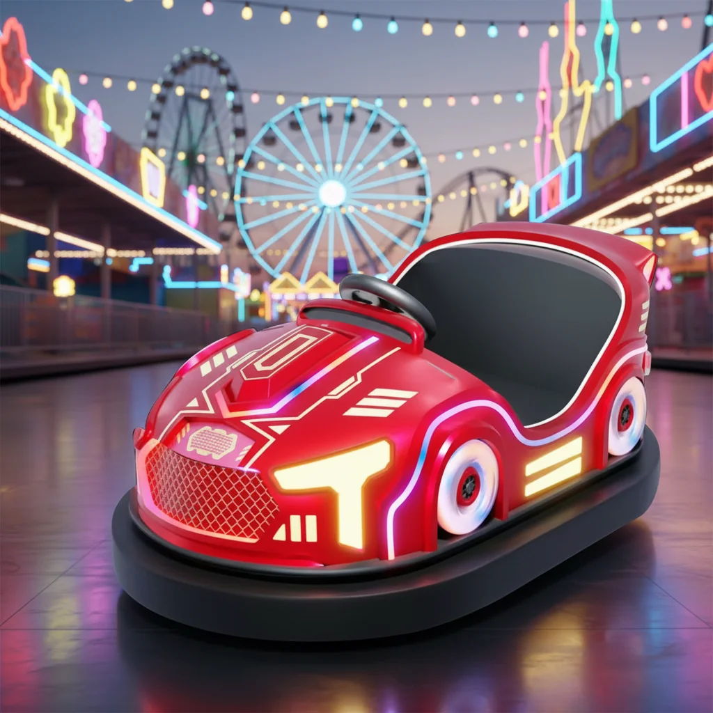 &Super Value 24V Fiberglass Battery Bumper Car with Colorful LED Lights Commercial Durable for Indoor Outdoor Amusement Parks