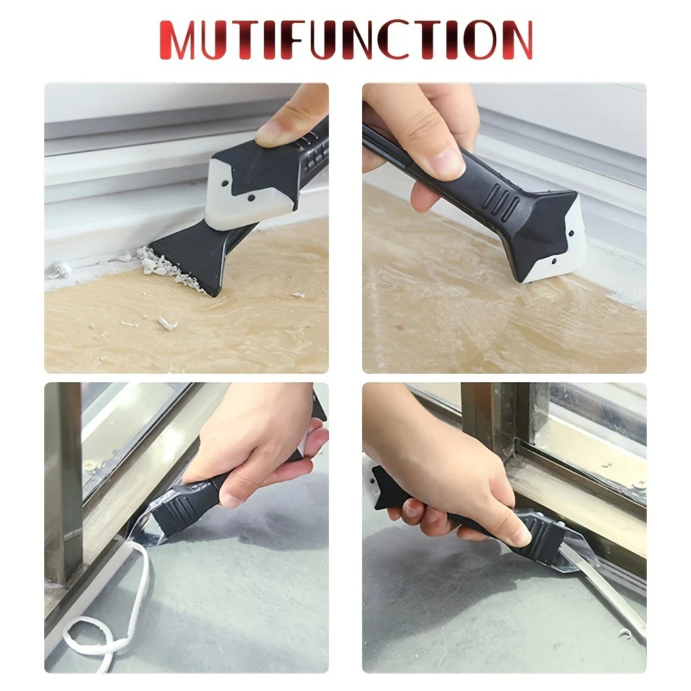 3 in 1 9pcs Silicone Remover Sealant Smooth Scraper Caulk Finisher Grout Kit Tools Floor Mould Removal Hand Tools Set