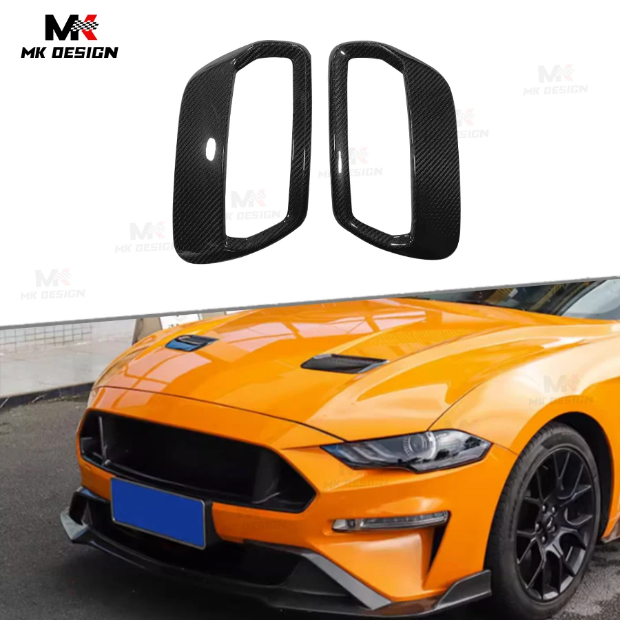 

Carbon Fiber Front Hood Vent Cover for Ford Mustang 2018-2023 Front Hood Air Outlet Air Vent Car Accessories