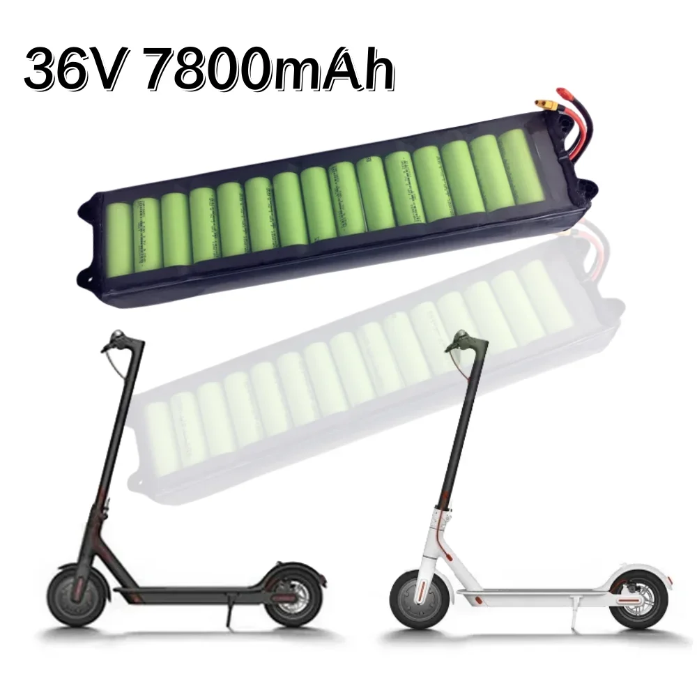 7800mAh 36V 10S3P Battery Pack for Xiaomi M365 Electric Scooter 18650 NE1003-H Cell Communication Interface Discharge Tail Light