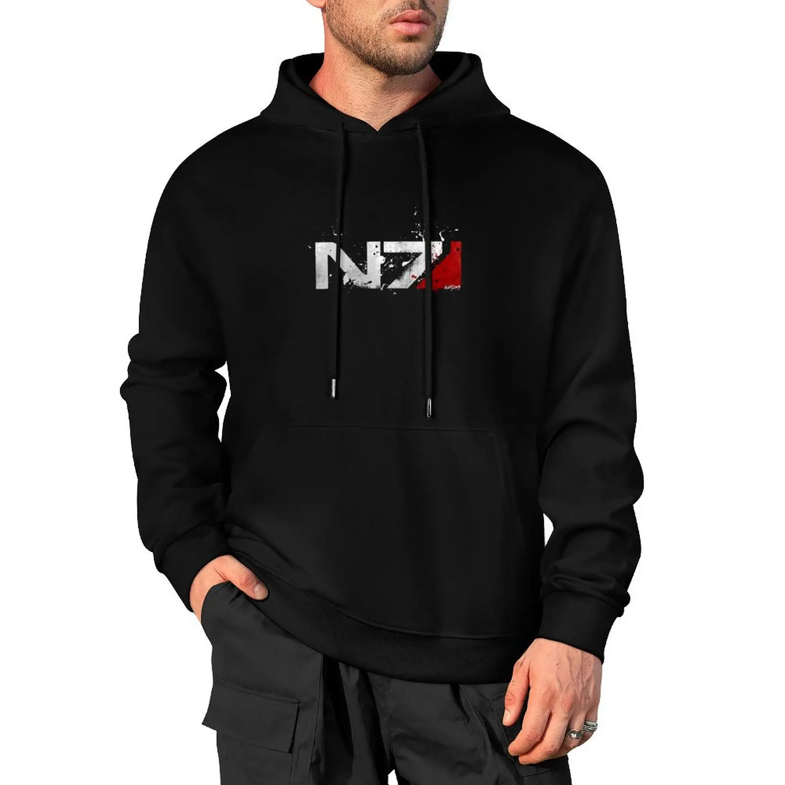 

Mass Effect Distressed N7 Pullover Hoodie men's autumn clothes aesthetic clothing hooded shirt men's coat mens hoodie