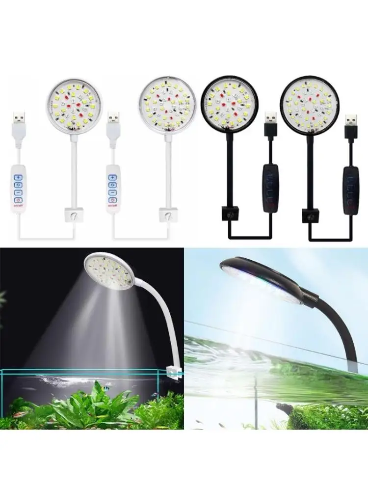  Fish Tanks LED Aquariums Light Clip on for Grow Plant LED Light Clip on Waterproof 7/5W Lighting