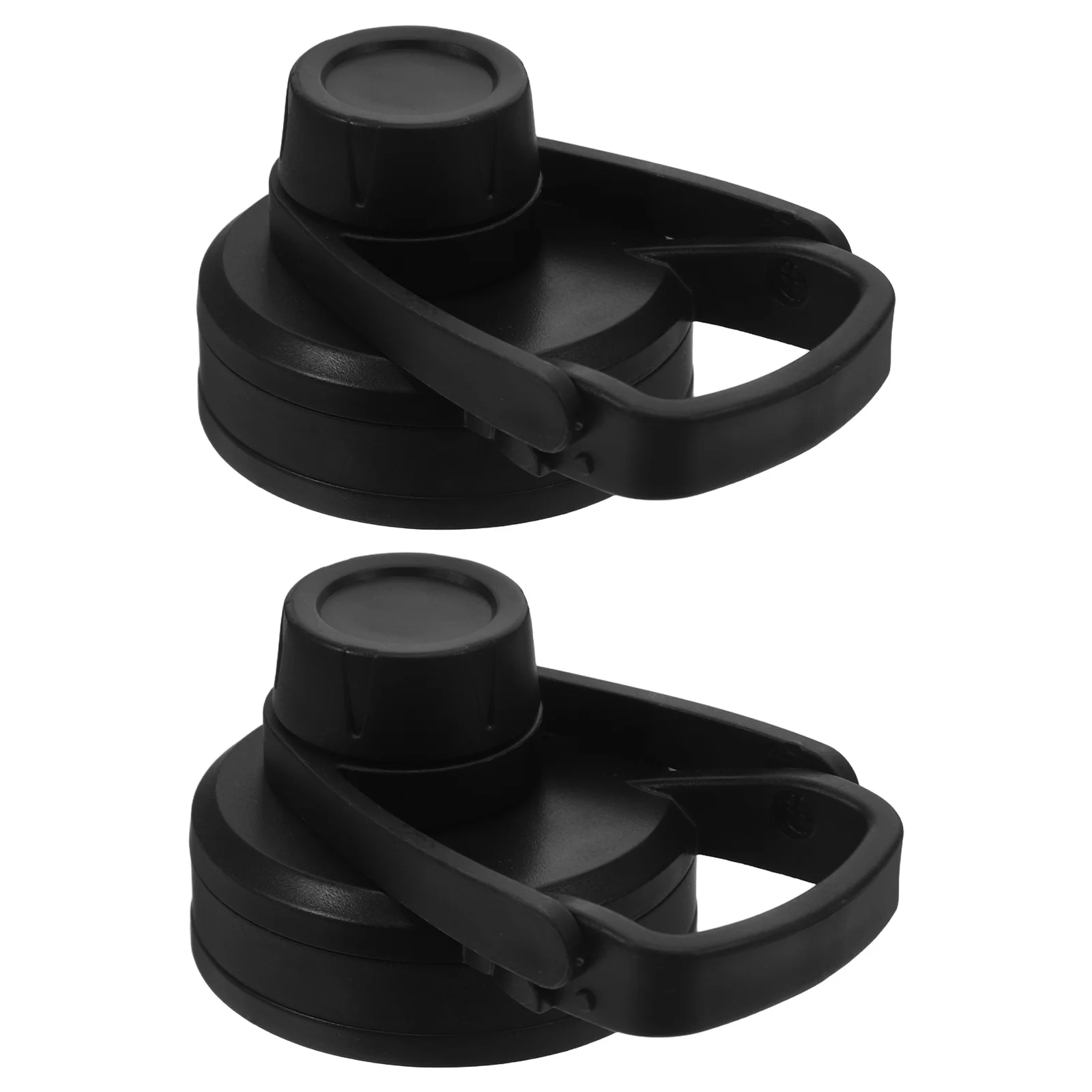 

2pcs Leakproof Tumbler Lid Black Spout Replacement For Wide Mouth Water Bottles Reusable Sports Bottle Cap Easy Clean Cover For