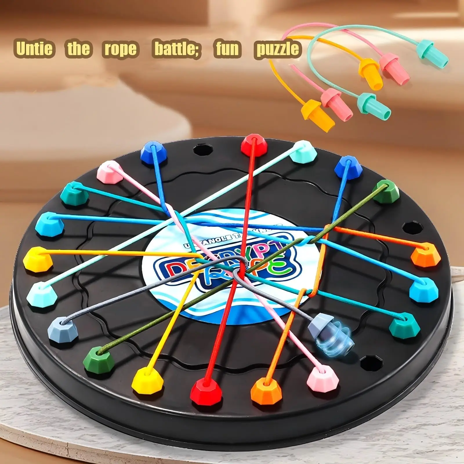 Jeu éducatif pour enfants avec défis à plusieurs niveaux, jeux anti-stress et jeux de nœuds, adapté à l'interaction parent-enfant