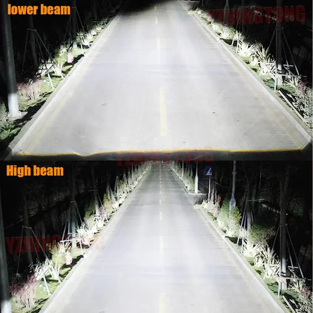 Car H4 LED Projector Lens Headlight Bulb 12V 24V High Beam Low Beam Truck ATV Motorcycle Led Headlamp 6800W Accessories H7 led