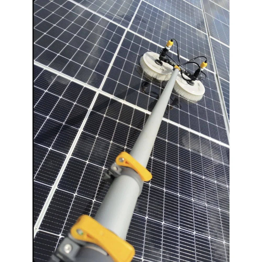 Double Head Rotating Solar Panel Cleaner Brush 3.5m 5.5m 7.5m Water Spray Tool,Automatic Water Spray Cleaning Tool