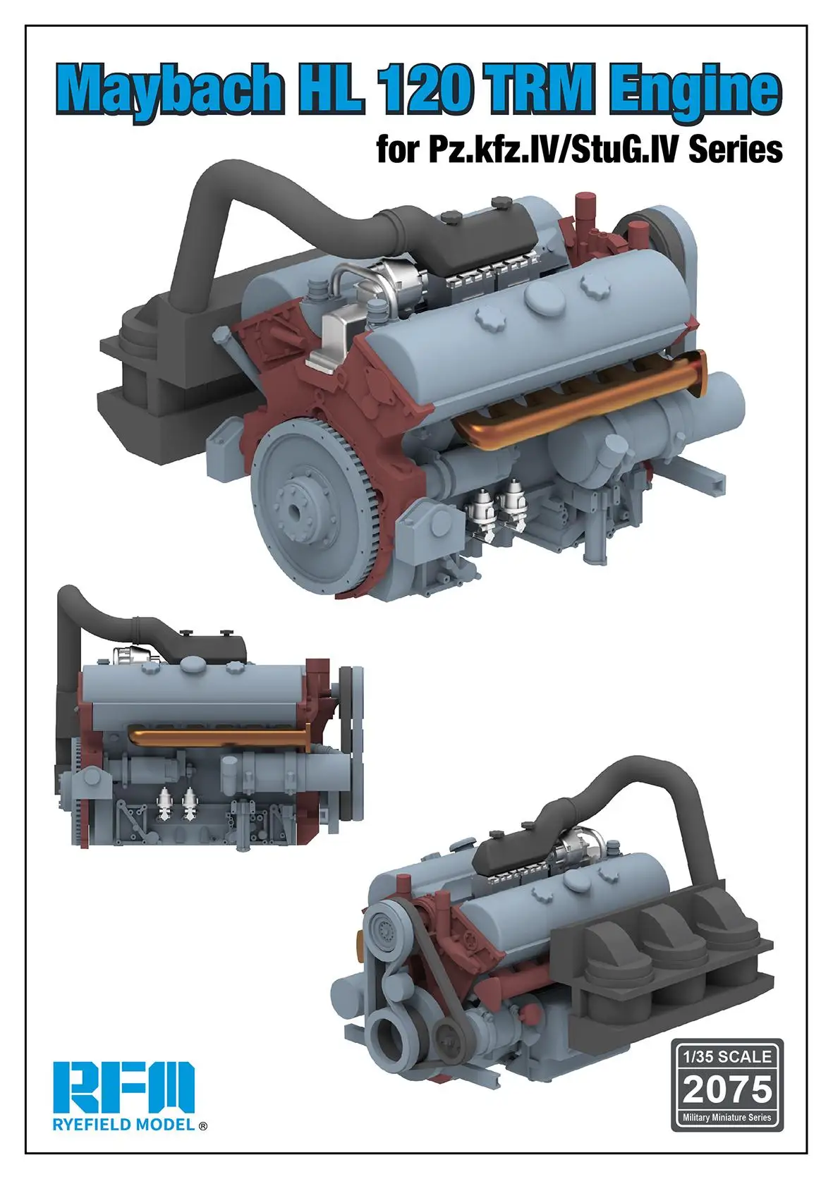 RYEFIELD 2075 1/35 Scale Maybach HL 120 TRM Engine For Pz.kfz.IV/StuG.IV Series