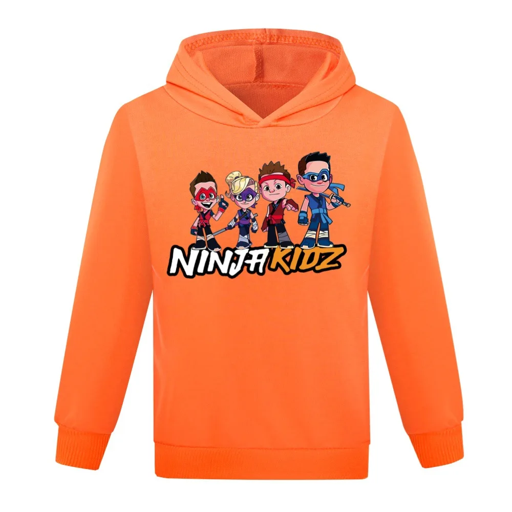 Boys NINJA KIDZ Hoodies Tees Cotton Boys Autumn Clothes Shirts for Teenage Girls Anime Cosplay T-Shirt Little Kids Hooded Tops