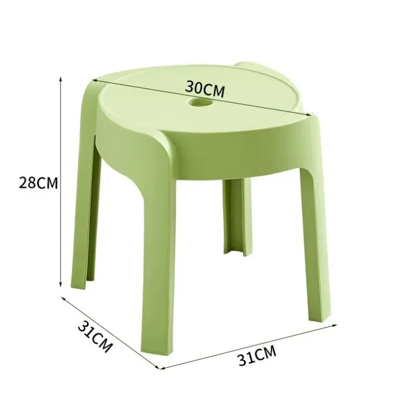 Dining Chairs Thickening Backrest Nordic Chair Plastic Stool Rotundity Stackable Modern Furniture Nordic Chair