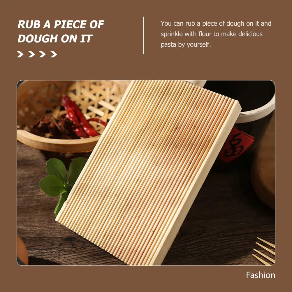 

4 Pcs Wooden Gnocchi Board Pasta Maker Wear Resistant Convenience Kitchen Tool Easy Dough Rubbing Homemade Pasta