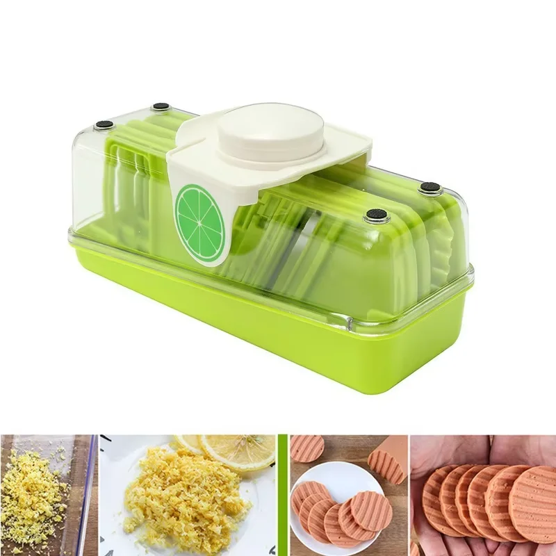 

1 Piece Mandoline Food Slicer Adjustable Stainless Steel Vegetable Slicer Chopper with Container Pro Veggie Slicer Dicer YY082
