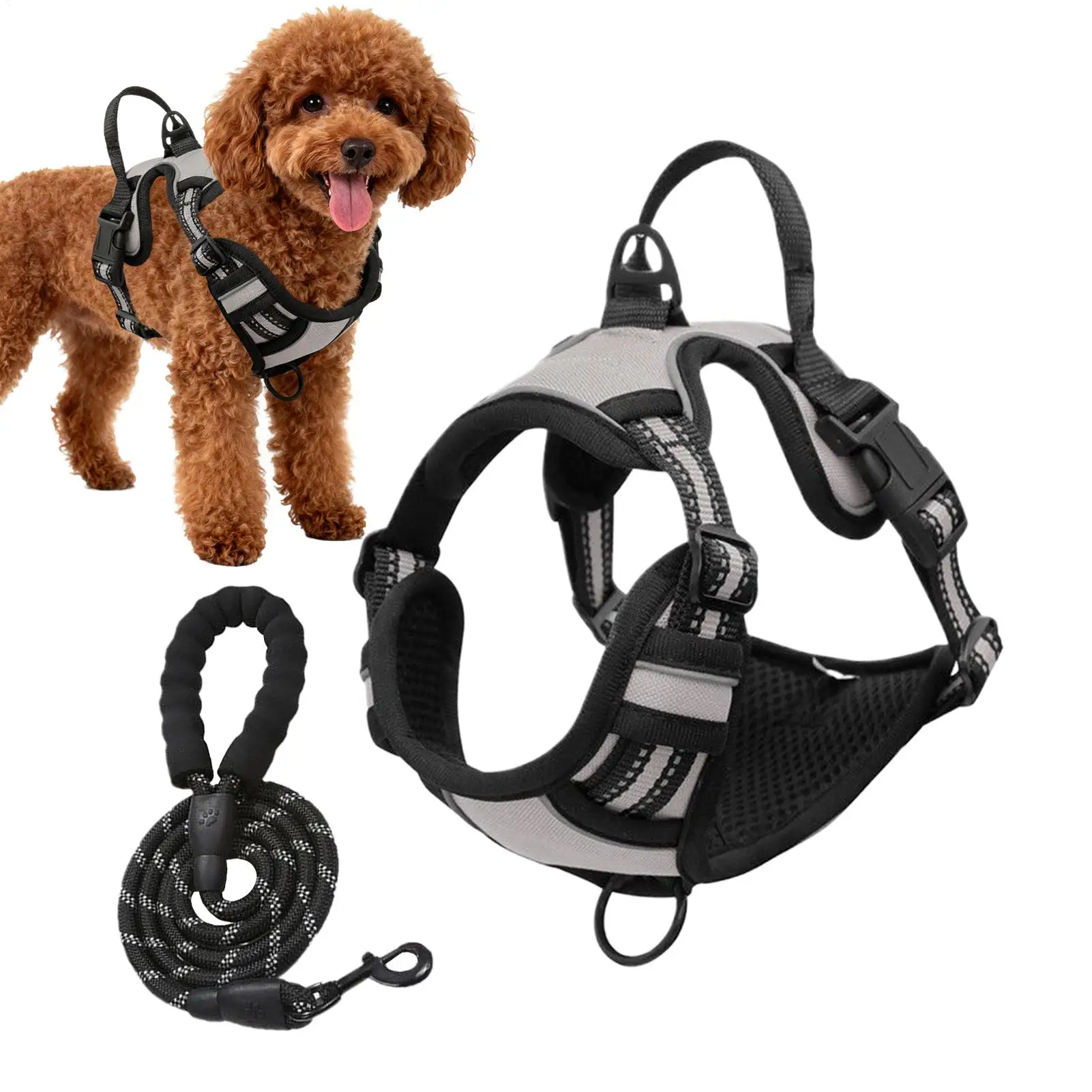 

Большая шлейка для собак, светоотражающие принадлежности для домашних животных, жилет для собак, шлейка для пеших прогулок, бега, тренировок, бега, автомобиля, путешествий, ежедневных прогулок