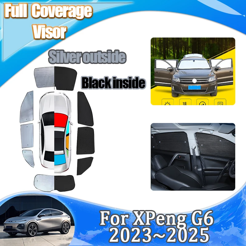 

For XPeng G6 2023 Accessorie 2024 2025 Parasol Window Car Coverage Windshield Sunshade Blind Shade Visor Anti-UV Car Accessories