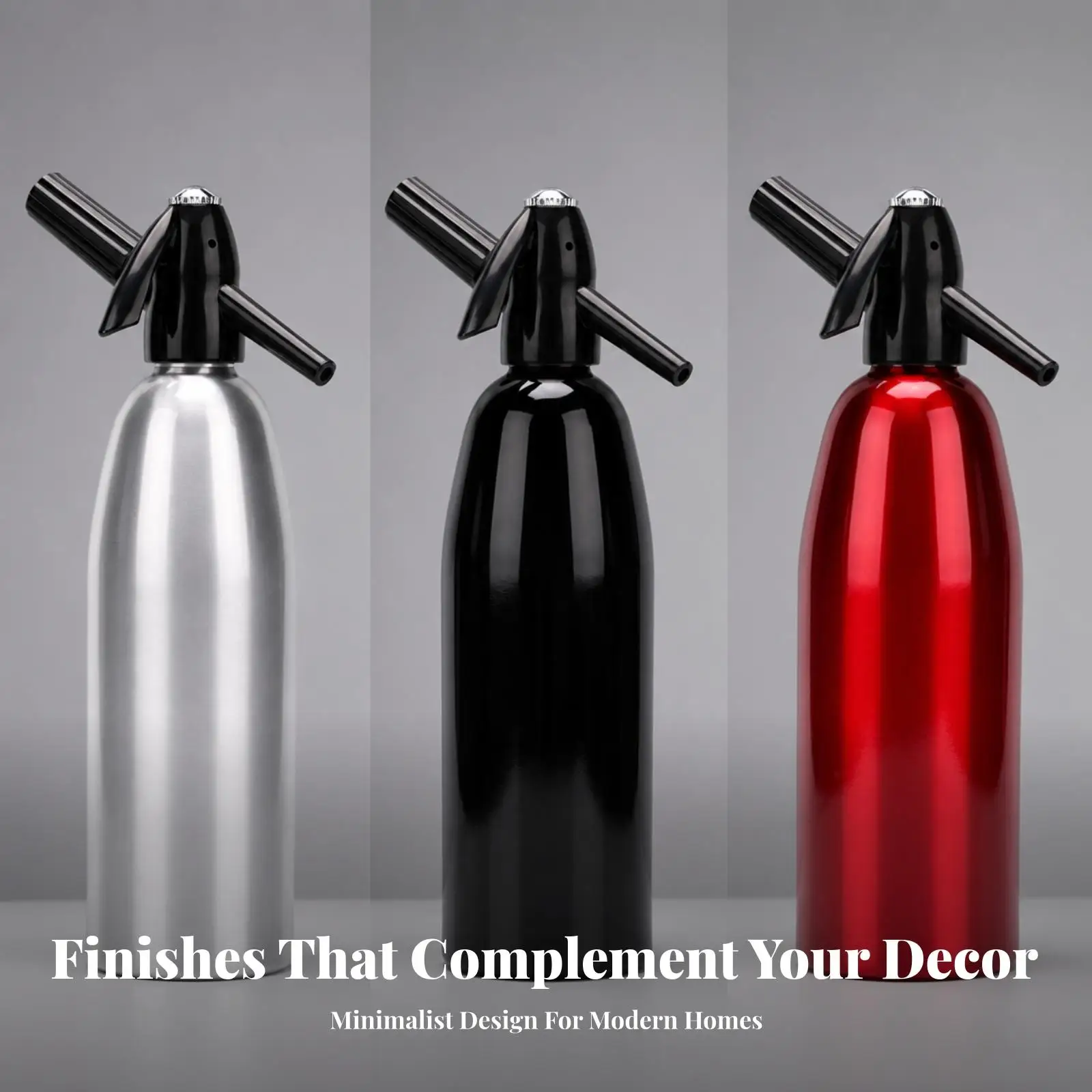 Household Carbonated Water Maker Aluminum Bottle Soda Siphon for Tapas Powder Drinks and Mixed Cocktail Creations