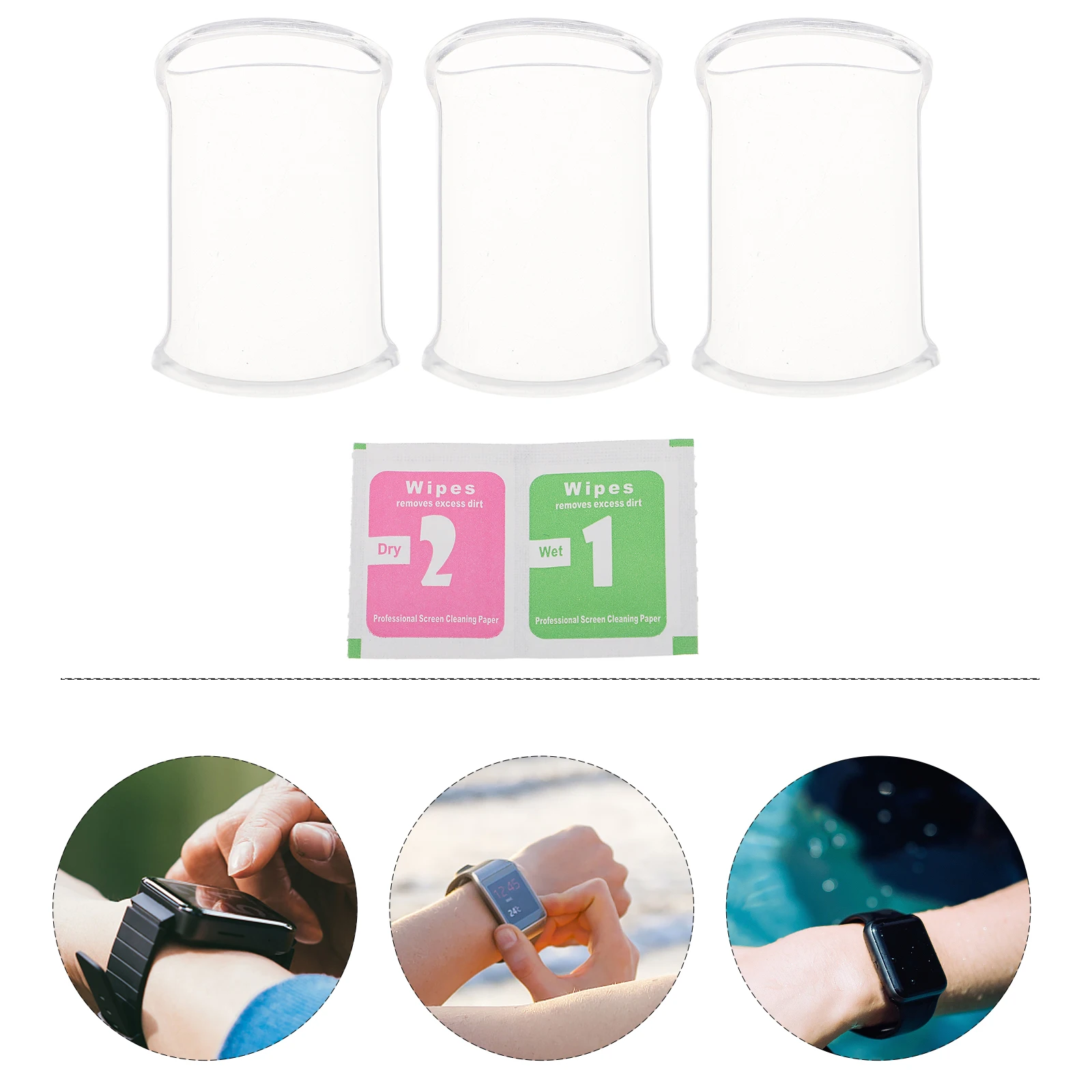 

3 Pcs Screen Protector Smart Bracelet Watch Smartwatch Cover Case All-Around Tpu Anti-scratch Shell