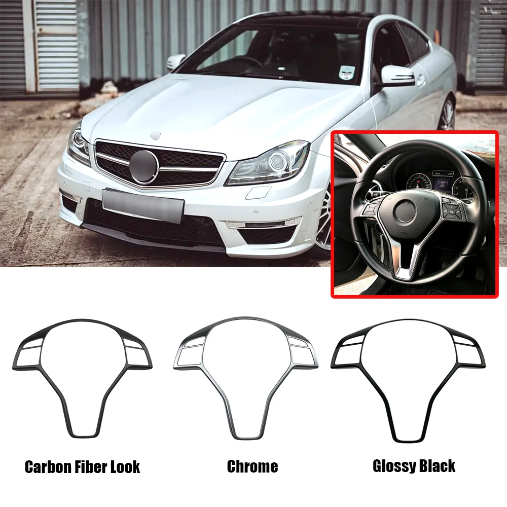 

AMG-Style Tape-On Adhesive Steering Wheel Trim Cover For Mercedes-Benz C/E/CLA-CLASS W204 W212 W117 C172 C218 2012-2014