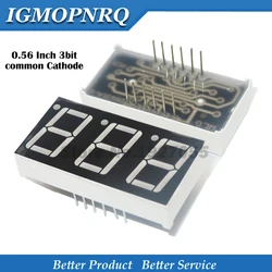 5pcs 0.56 inch 7 segment 3 bit digital tube red common cathode LED digital display 0.56 inch 3 digit