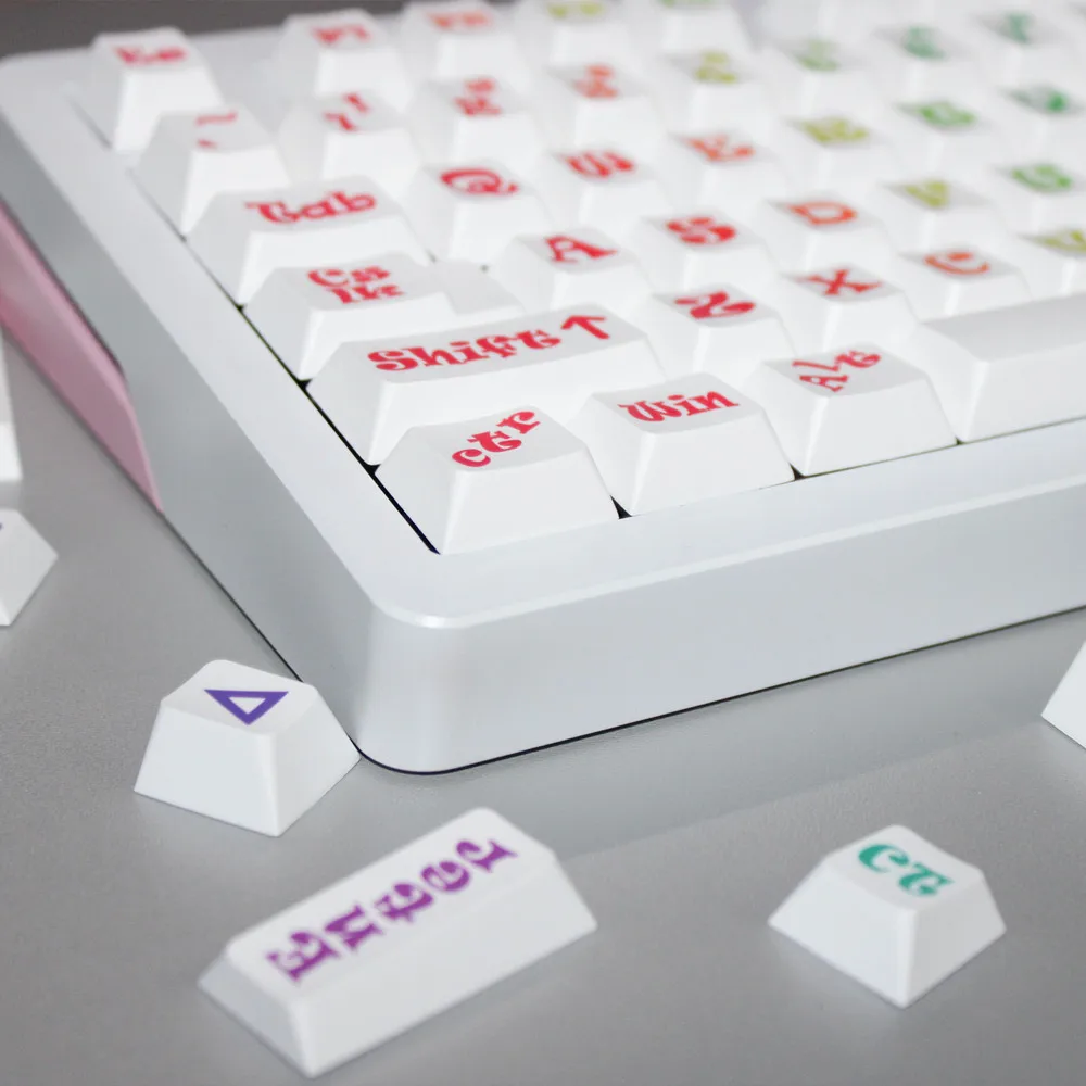 

Лучшая цена Cherry Keycap 125-клавишный минималистичный белый PBT Keycap DYE Sub для переключателей Cherry Mx Механическая игровая клавиатура