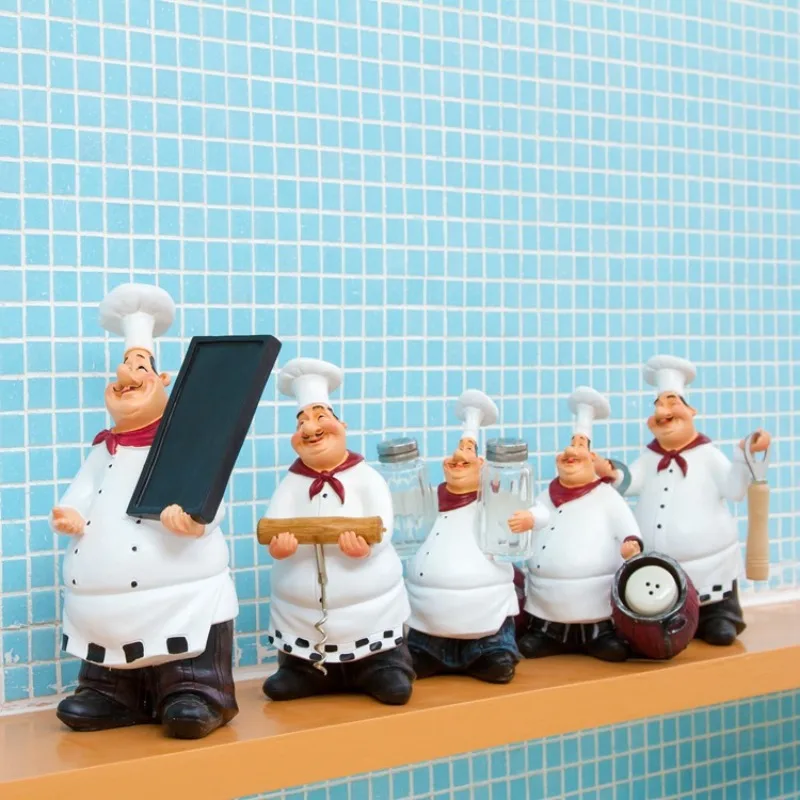 Chef Functional Decoration, Resin Restaurant, Bar, Coffee Shop, Bottle Opener, Seasoning Jar, Tool Storage Rack