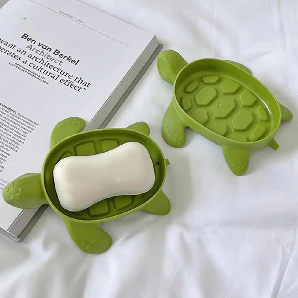 

Soap Dish Portable Soap Holder Small Tray Useful Drain Box Green Dish Creative Home Supplies Bathroom Organizer Soap Container