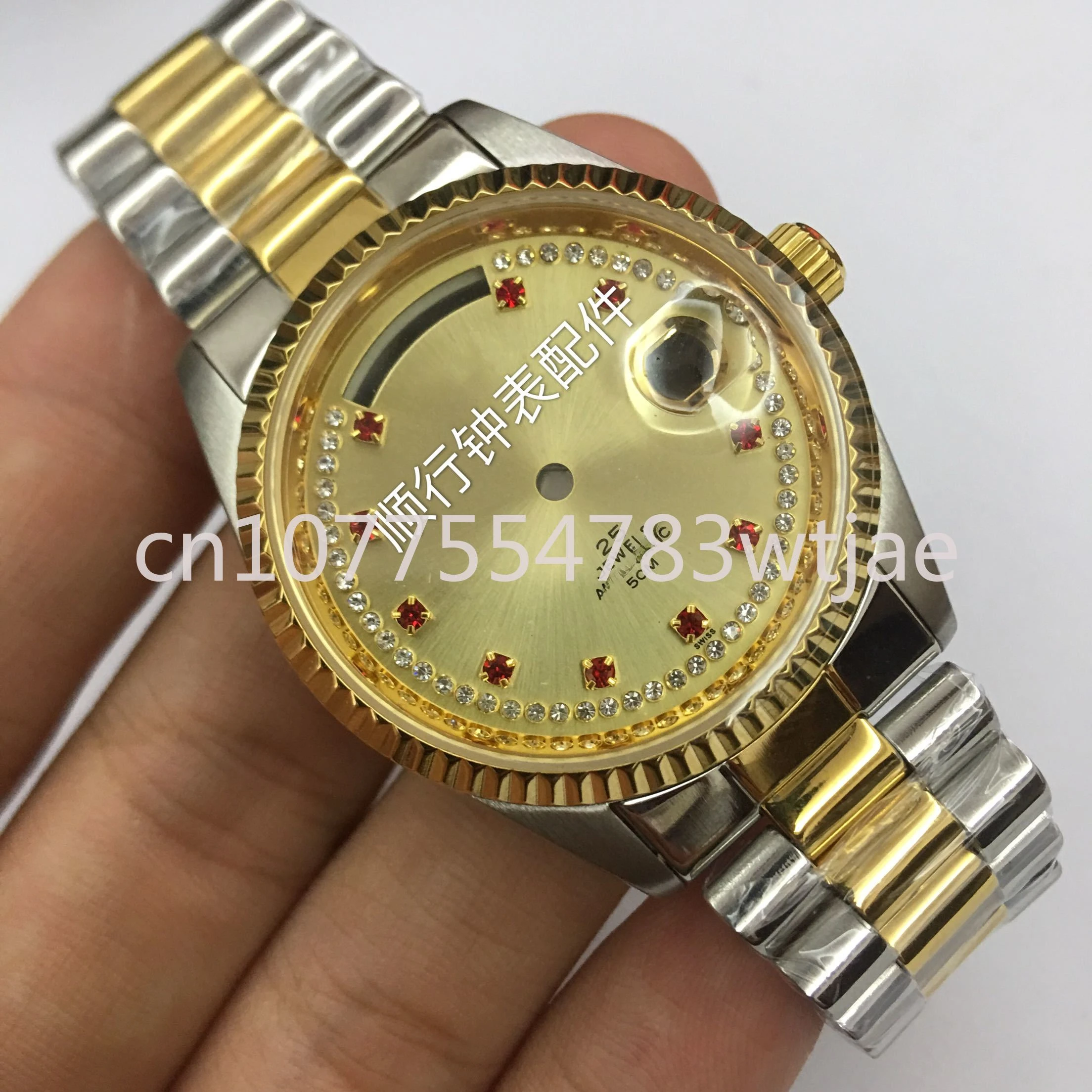 

Watch accessories are suitable for Innag case 2834 2836 2846 movement all steel solid sapphire mirror gold version