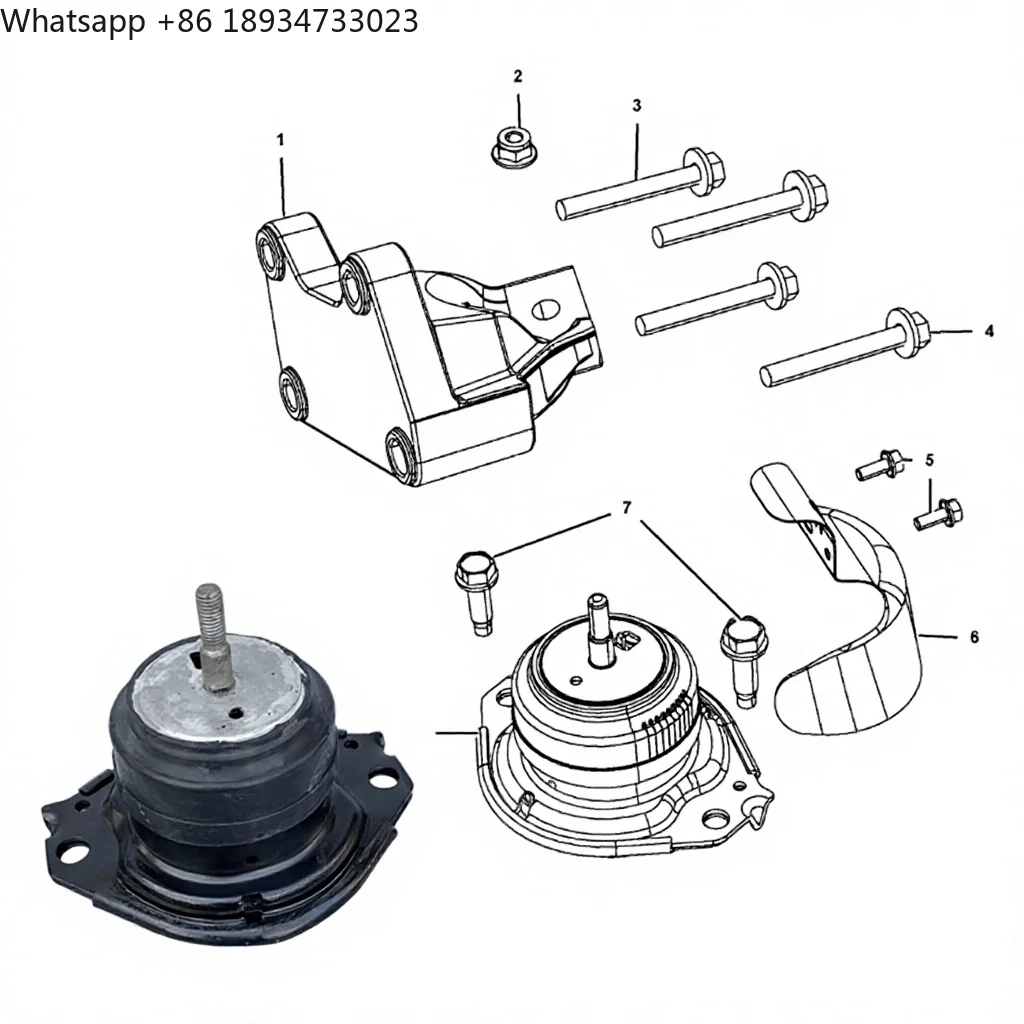 

8252518AA Новые прочные кронштейны крепления двигателя из премиального материала для Jeep 3.0L 3.6L 2011-2024, гарантия 6 месяцев