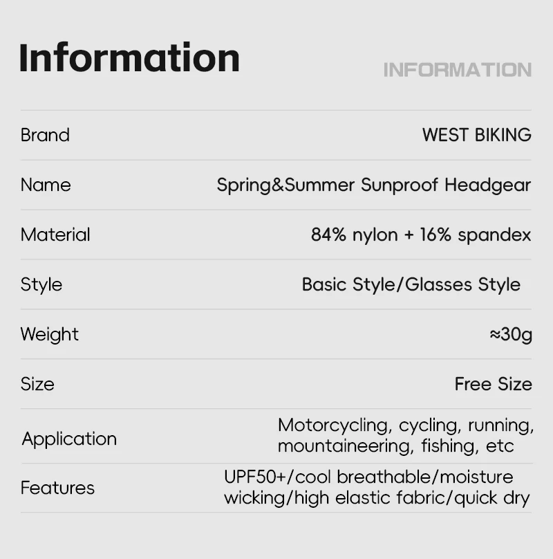 WEST BIKING Ice Silk Full Face Balaclava UPF50+Sun Protection Neck Guard Cycling Mask Breathable Quick Dry Headgear with Glasses