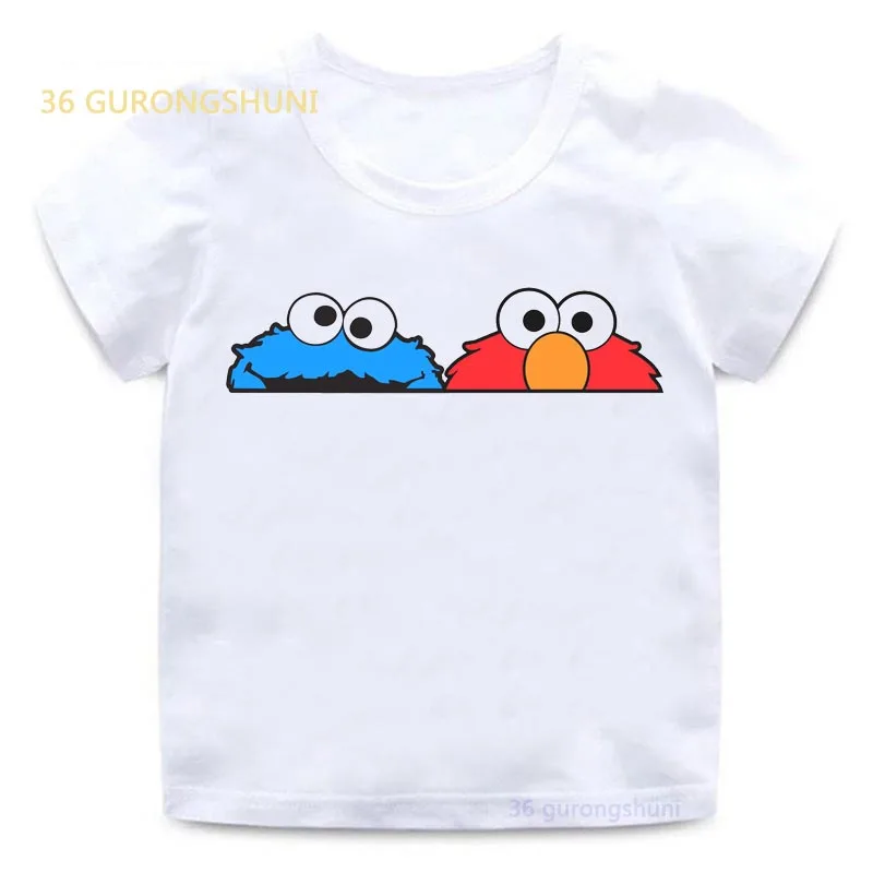 Baby T Shirt Boys T Shirts Cookie Monster Children Clothes Kids tshirt 2 3 4 5 Birthday T-shirts summer Tops For Girls-clothing