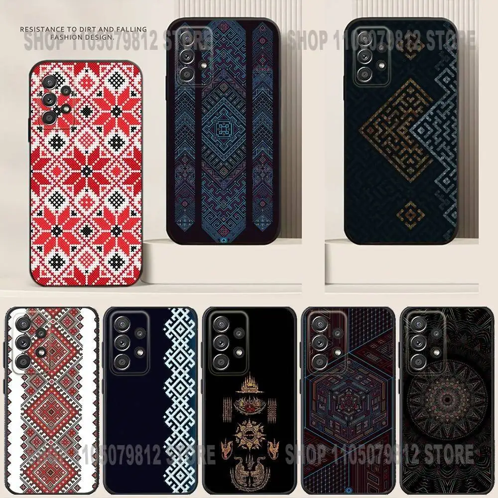 

U-Ukraine O-Ornament pattern Phone Case For Samsung S24,21,22,23,30,Ultra,20,Plus,Note,10,9,Black soft silicone case