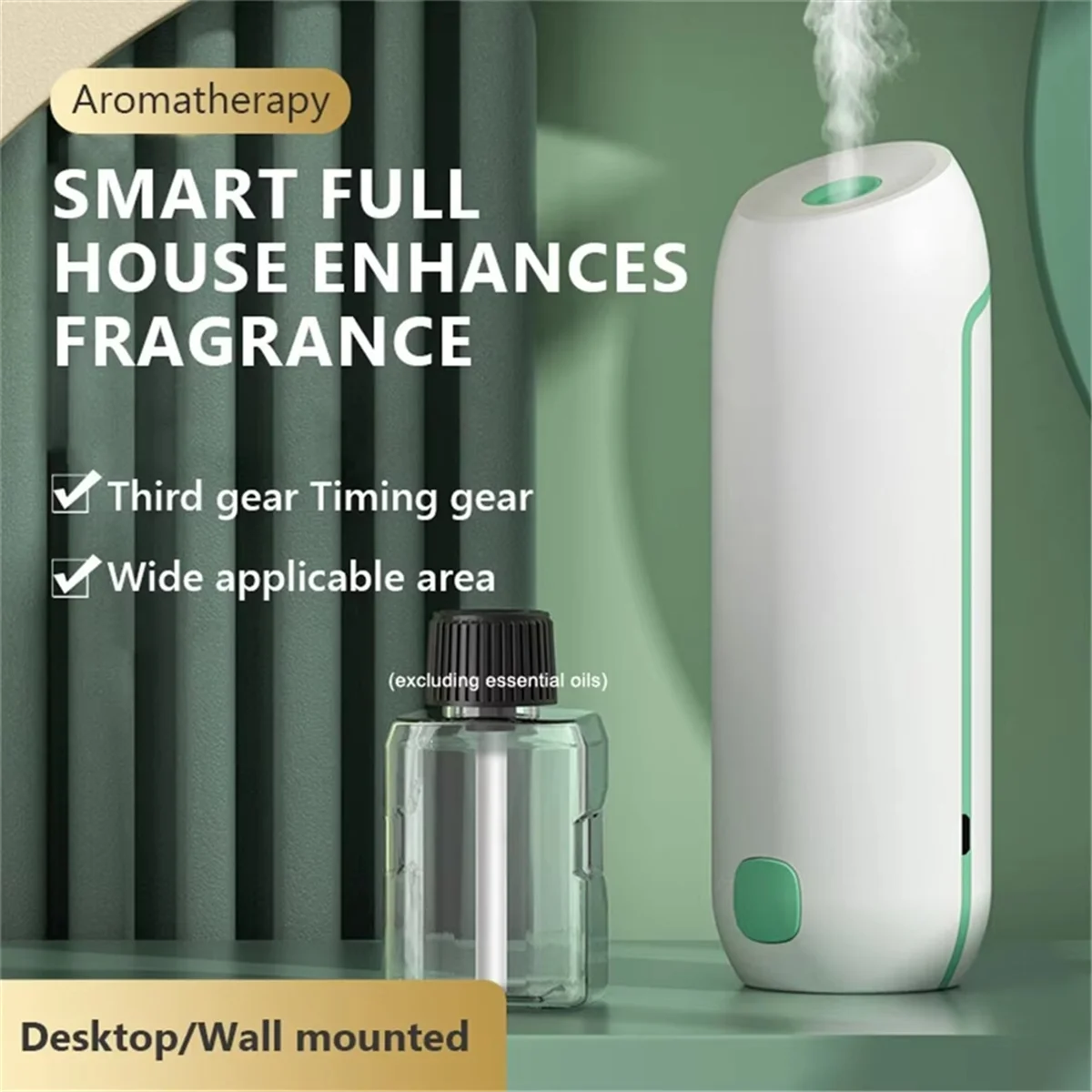 Retail! Intelligent Aroma Diffuser,Mini Air Freshener, Essential Oil Wall Mount Humidifier for Home, Compact Perfume Machine A