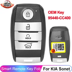 KEYECU Oryginalny 95440-Q6400 95440-CC400 95440-DY100 Do KIA Seltos Sonet 2021 Carens 2022 2023 Smart 433MHz 6A Chip Remote Key