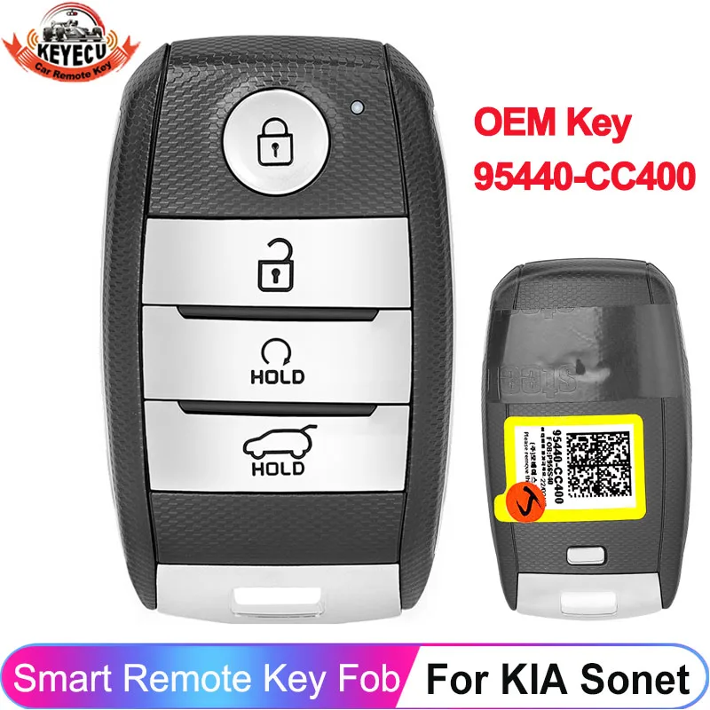 KEYECU Original 95440-Q6400 95440-CC400 95440-DY100 For KIA Seltos Sonet 2021 Carens 2022 2023 Smart 433MHz 6A Chip Remote Key