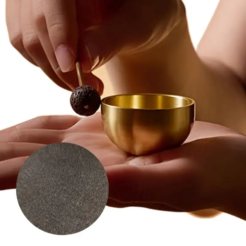 

Portable Singing Bowl Singing Bowl Set With Mallet And Cushion Portable Handcrafted Spiritual Desktop Decoration For Yoga