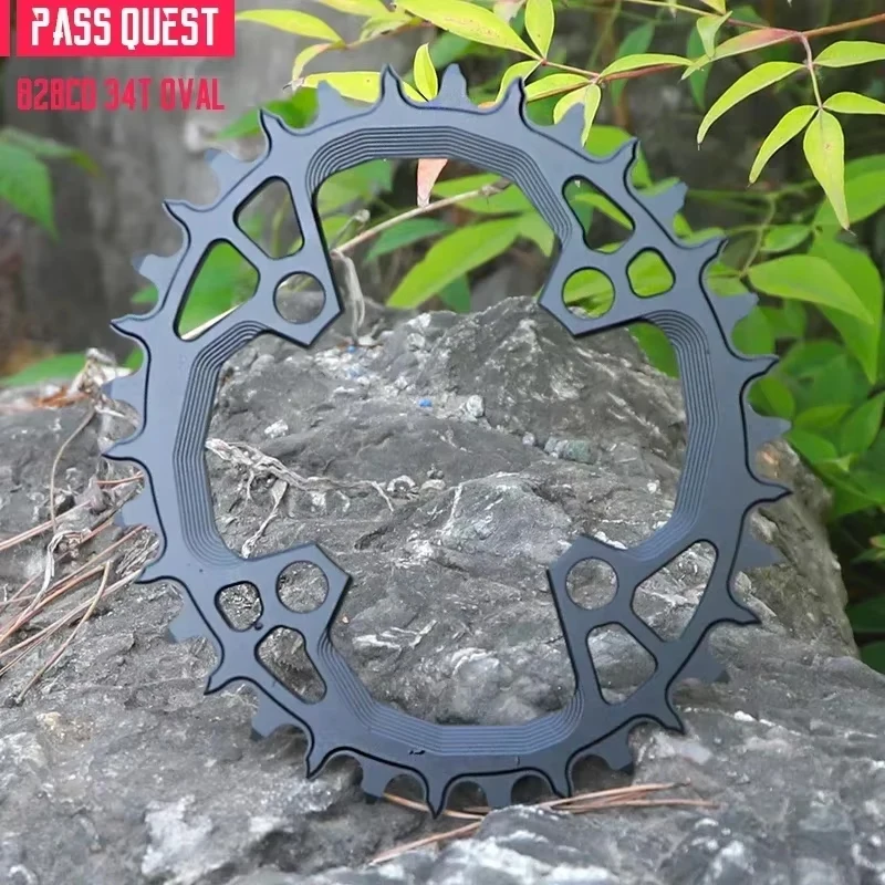 

PASS QUEST 82BCD Narrow Wide Chainring for Malina7 MTB Round and Oval Black 28T-36T Bicycle accessories