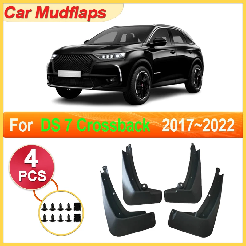

Car Mudguards Parts For DS 7 Crossback 2017~2022 Front Rear Wheel Mudguards Mudflap Fender Flare Cover Guard Auto Mud Accessorie