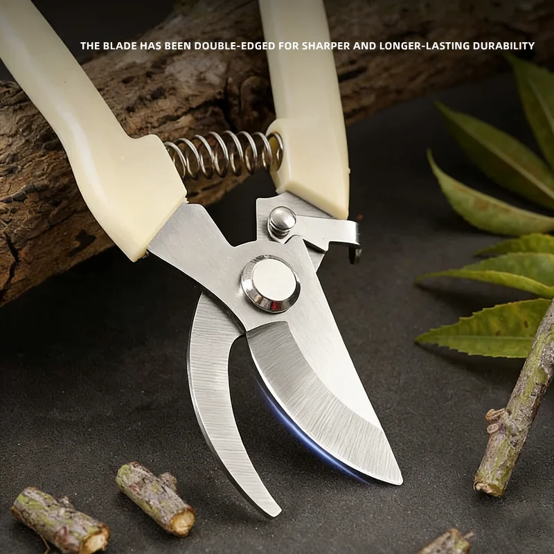 Stainless Steel Scissors Flower Cut Arrangement Pruning Fruit Tree Garden Branch Cutting Household Grafting Gardening Scissors