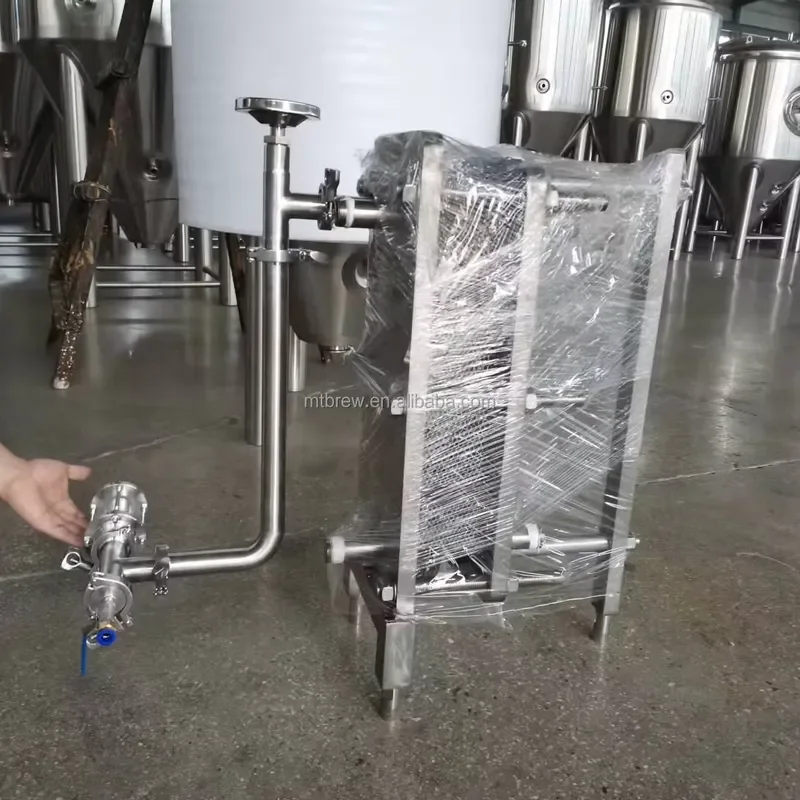 Food Grade SUS304 Stainless Steel Beer Beverage 8 M2 Beer PHE Wort Cooling Plate Heat Exchanger