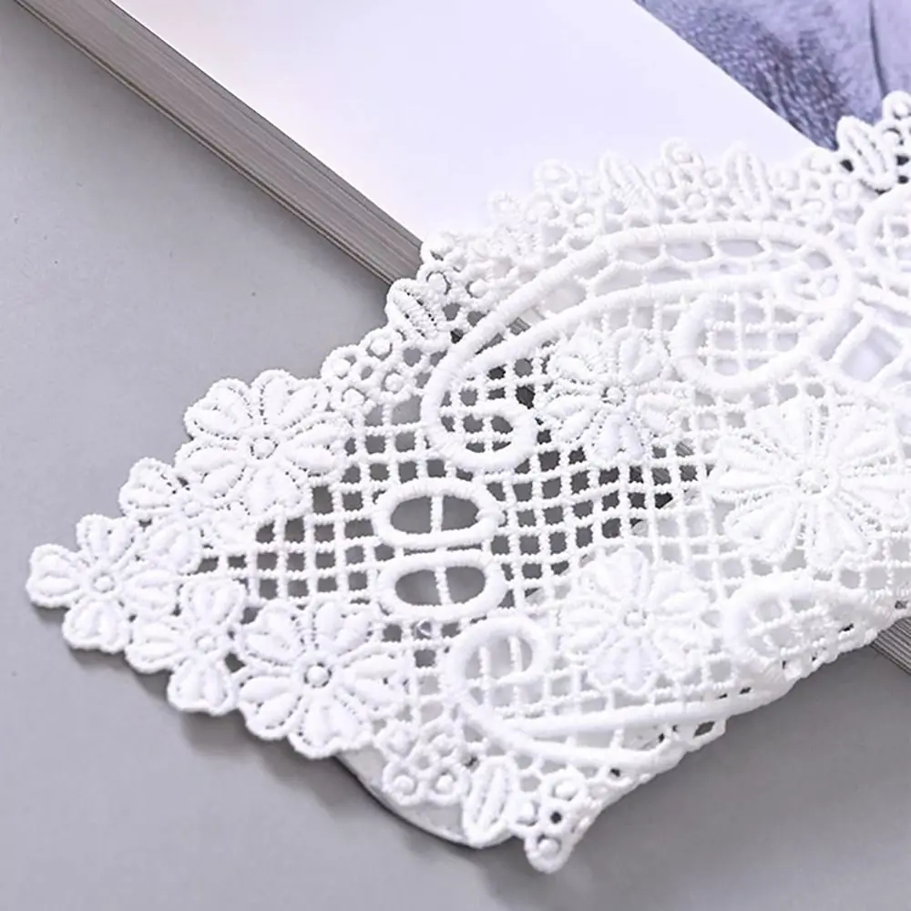 New Lace Floral Fake Collar Detachable Black White False Collar Decoration Collar