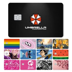 Magic Shark Ainime Pink Girl Rainbow Ring Watermelon Matte Film Cover Skin Sticker for Credit Card Bank Debit Bus Card