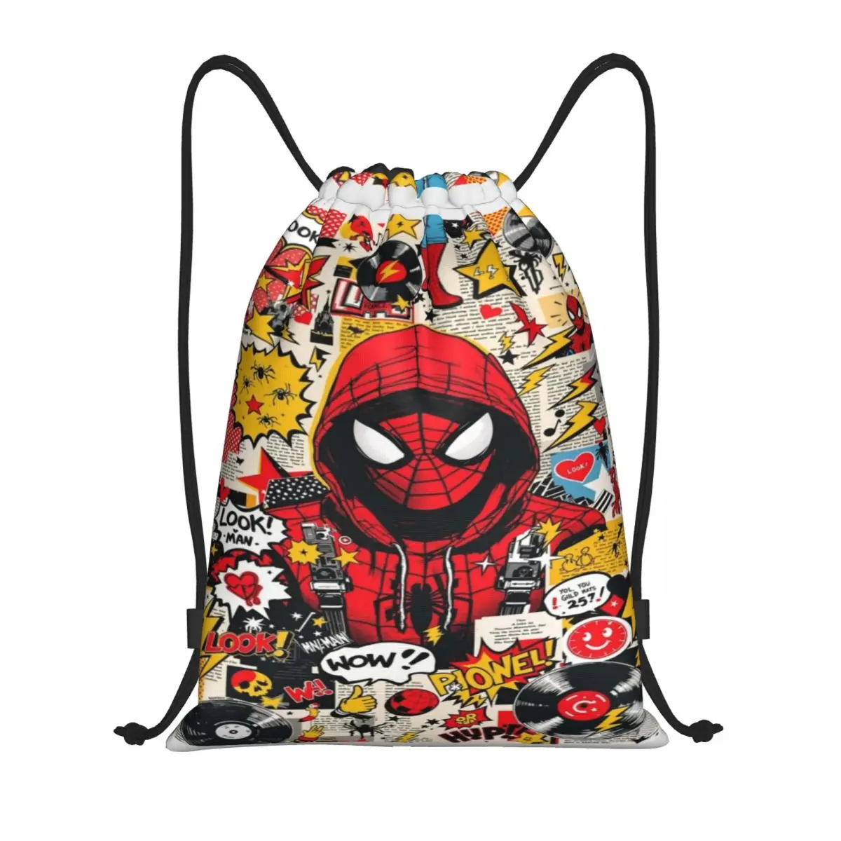 

Сумка на шнурке Marvel, рюкзак-мешок на шнурке с изображением Человека-паука, регулируемый рюкзак-мешок на шнурке, сумка для хранения вещей в стиле Мстителей