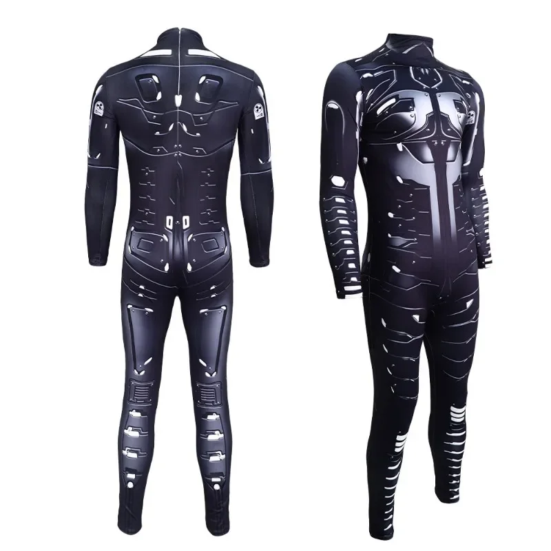 Halloween 3D Cetak Digital Zentai Bodysuit Kostum Cosplay Ketat Seluruh Tubuh untuk Dewasa Pertunjukan Panggung Jumpsuit Pesta Bertema