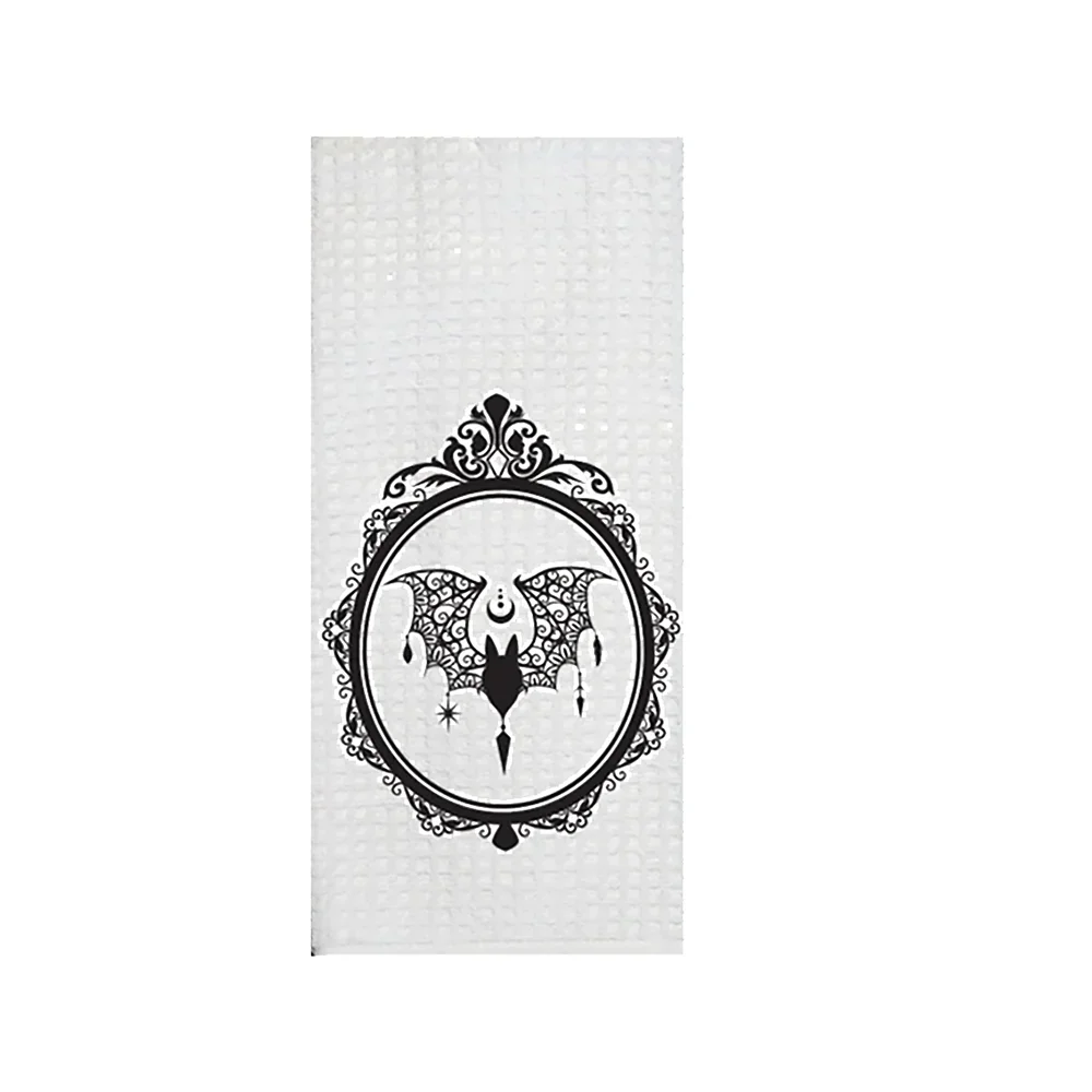 1pcs Victorian Gothic Bat Tea Towels New Home Kitchen Table or Bath Decoration Supplies Halloween Spooky Gift Party Accessories view 3