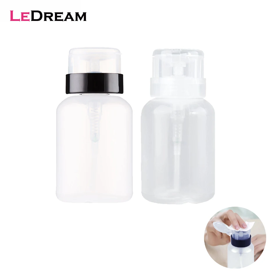 1PC 200ML Tragbare Presse Flasche Pumpe Container Mit Schloss Für Parfüm Sub-abfüllung Nail art Make-Up Spray nachfüllbare Flaschen