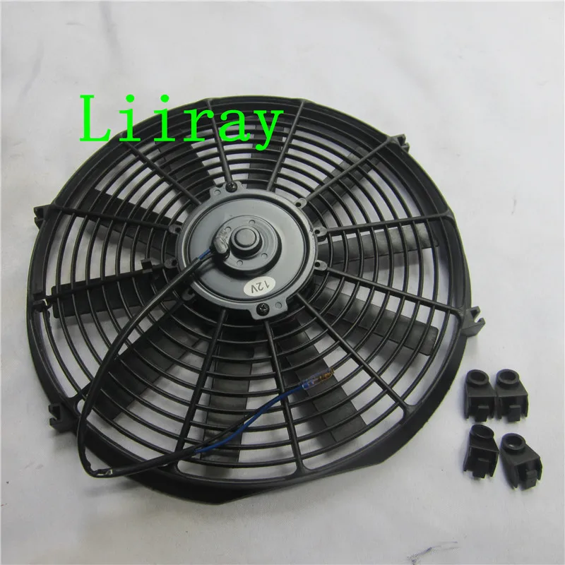 Universal 14 inch 12V 80W SUCTION Car Air Conditioning Electronic Radiator Cooling Fan Blade Electric Cool  fan