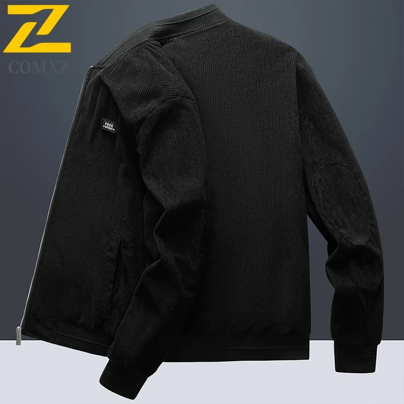 

COMXZ Мужская куртка 2025 Ветрозащитная легкая походная дорожная красивая верхняя одежда с воротником-стойкой, однотонное легкое роскошное классическое пальто